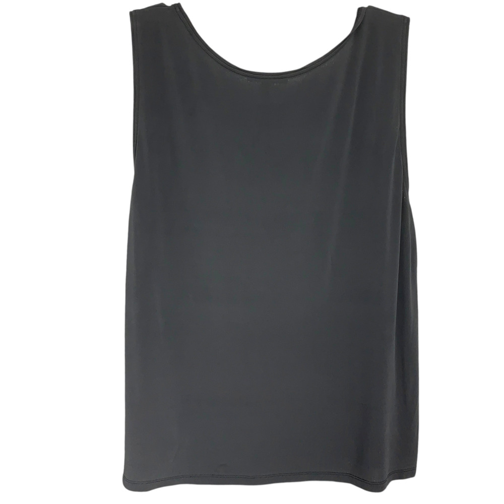 Eileen Fisher Gray 100% Silk Tank Shell Sleeveless Top Sz L Quiet Luxury Minimal - Picture 6 of 6